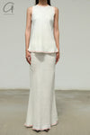 BASERANGE Linen vest BAS-TODY-SL-SU24-UNDYED
